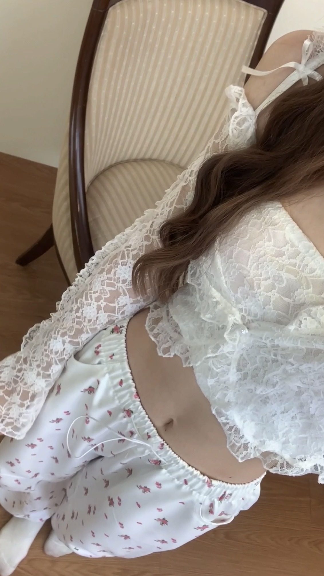 #B0601碎花抽繩工裝褲