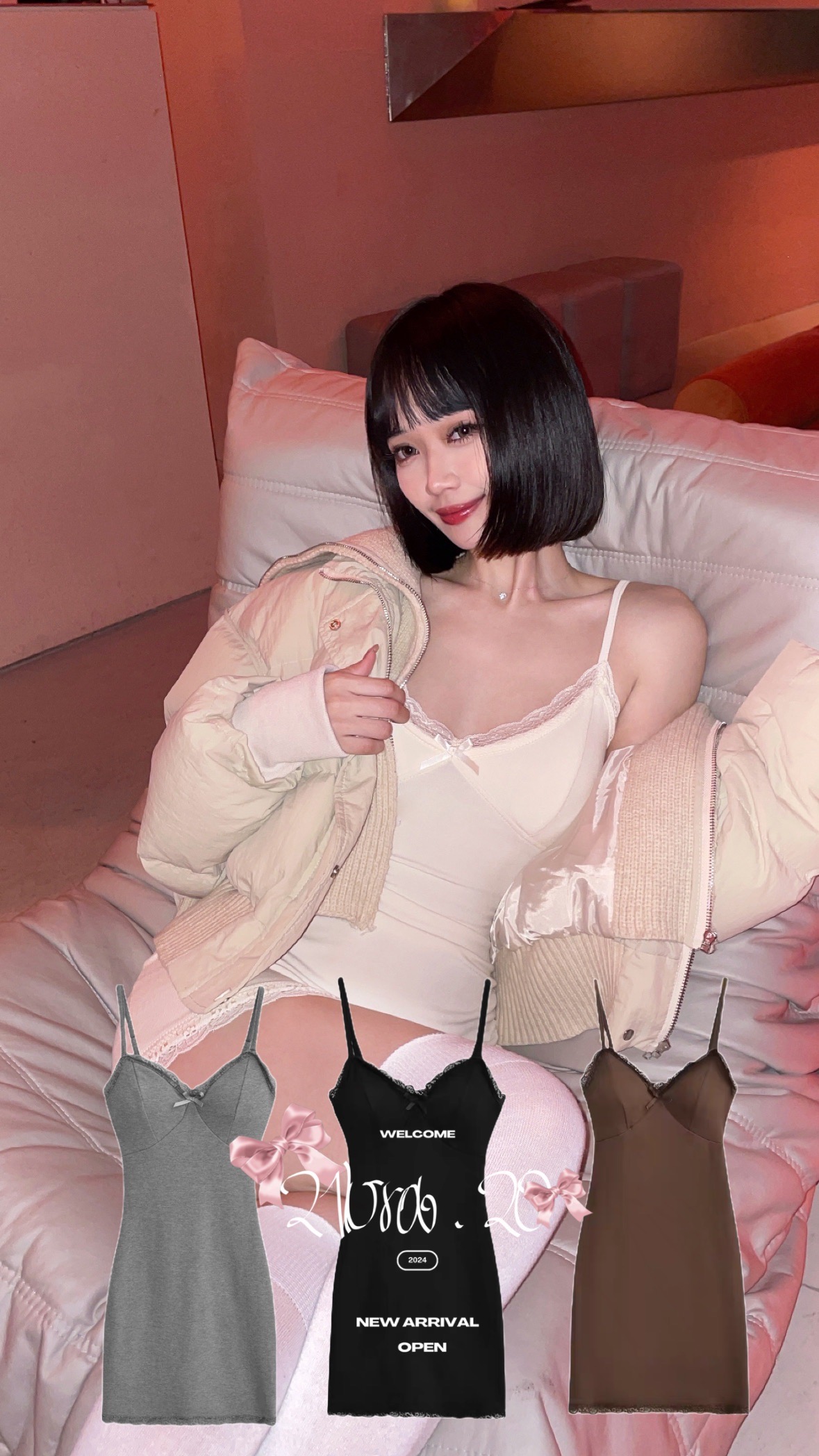 #TS0608襯墊吊帶包臀裙
