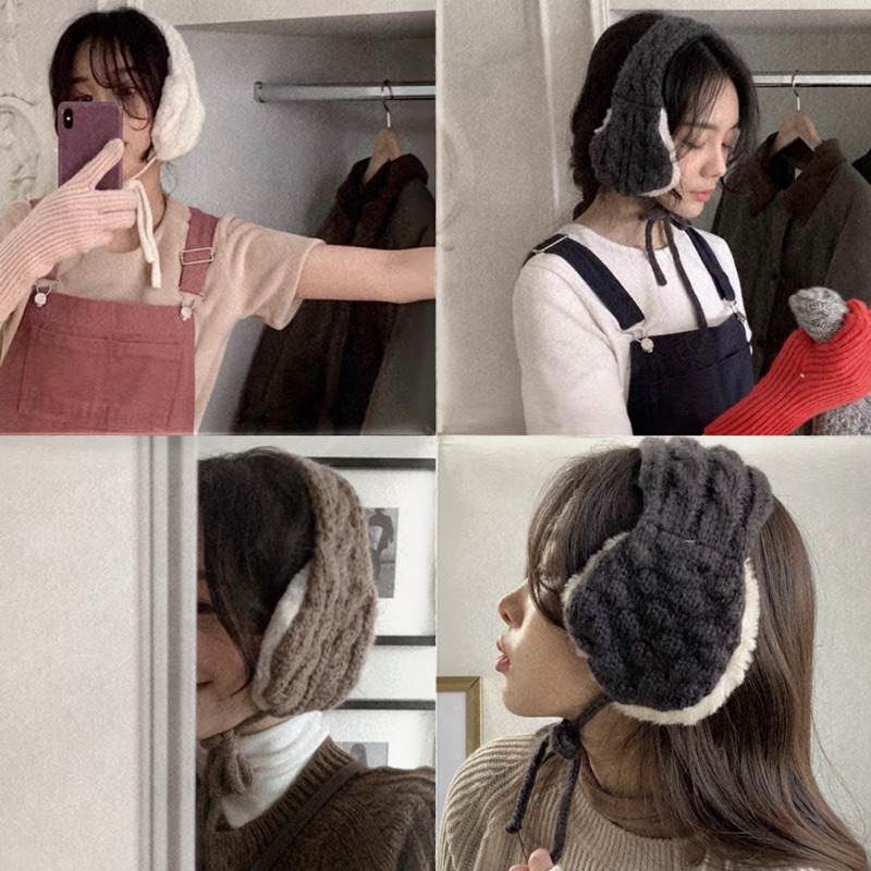 #Z2411現貨!正韓貨🐇Jun ੈ⋆͛🎧✩◌˖⋆ྀི𓈒⋄☁️冬天裝可愛韓國綁帶耳罩✧₊⁺