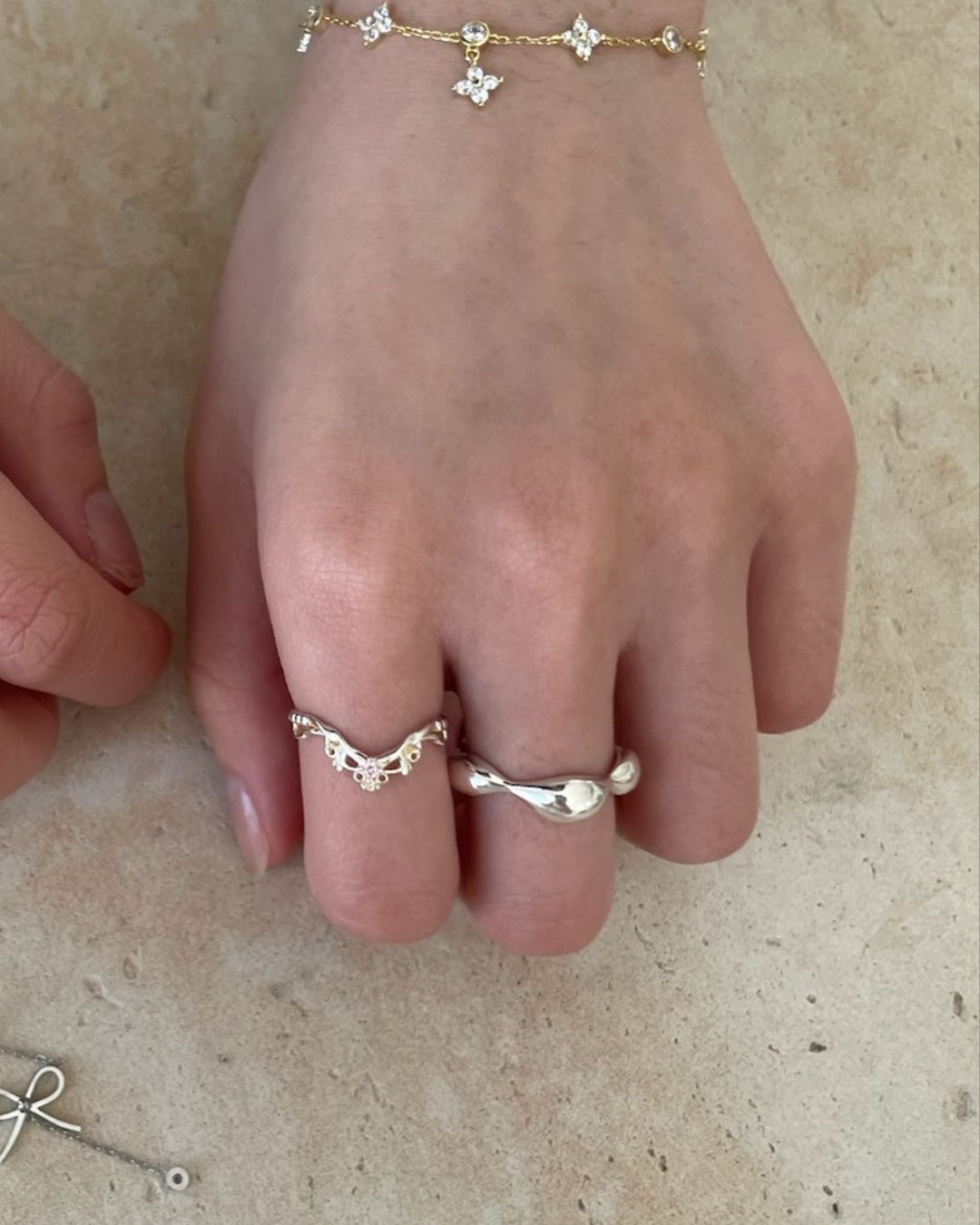  S925銀個性簡約活圍戒