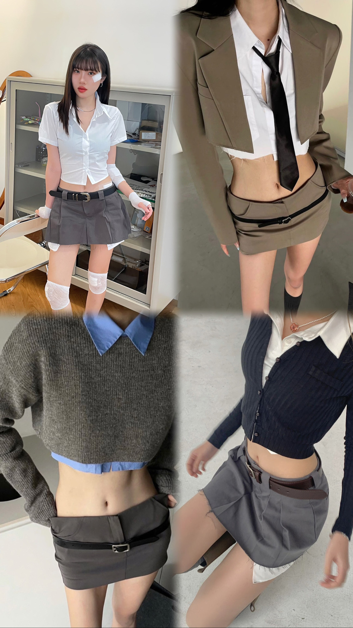 #TS2414冬天的美式復古辣妹風 小眾甜辣風格