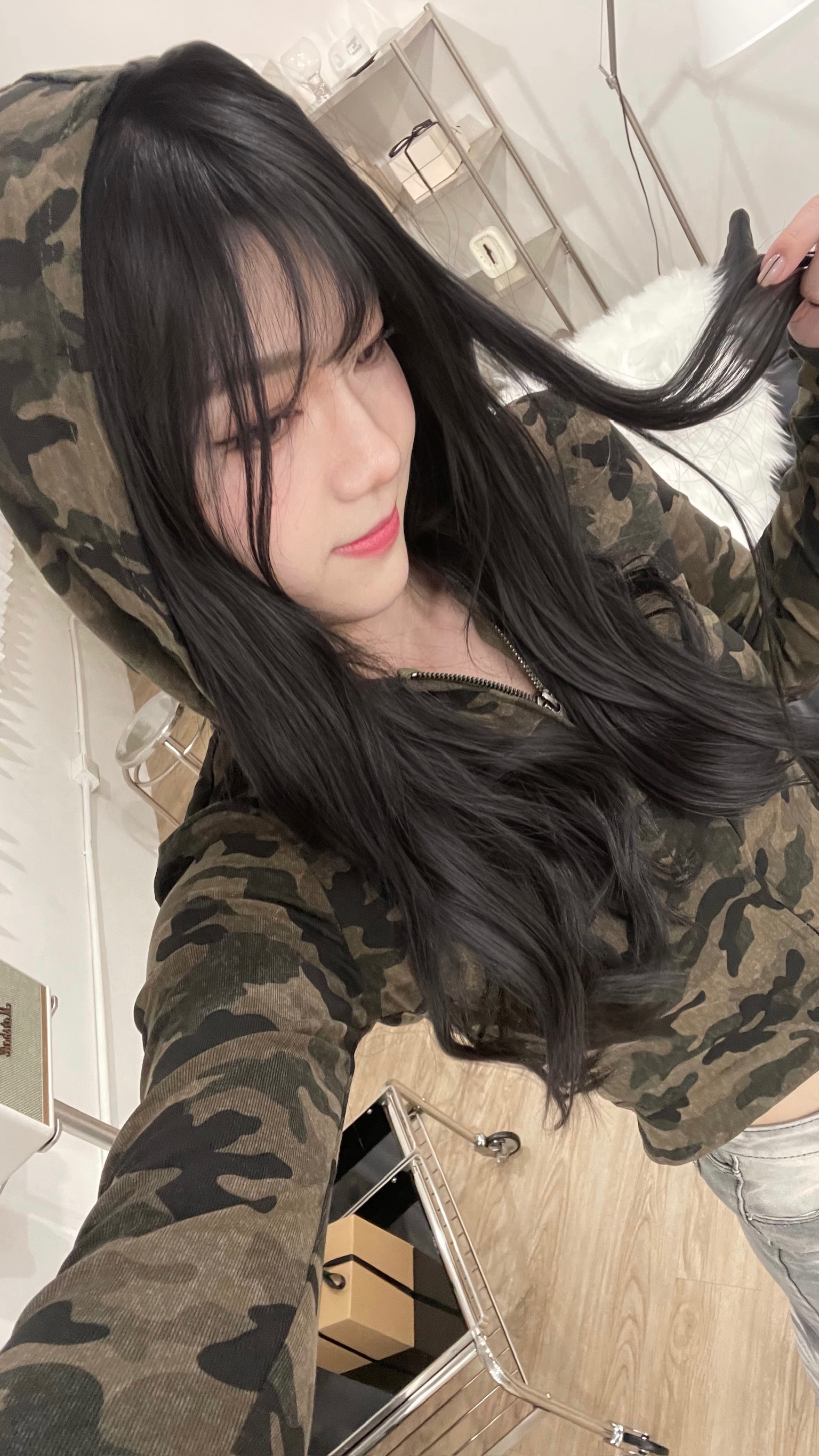 #T1007迷彩連帽小外套
