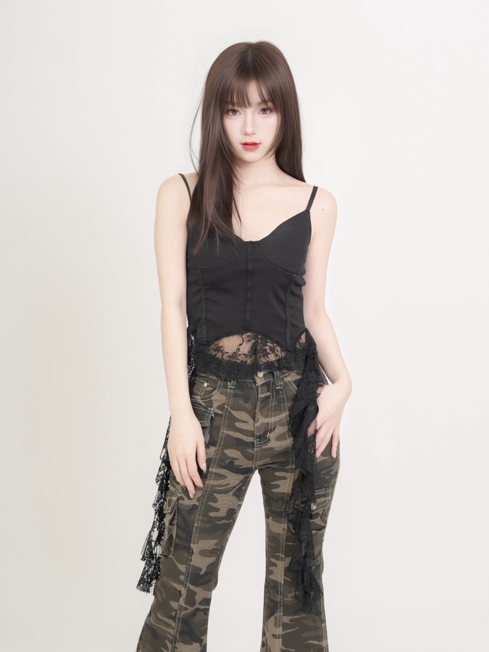 #T0702辣妹設計感吊帶上衣