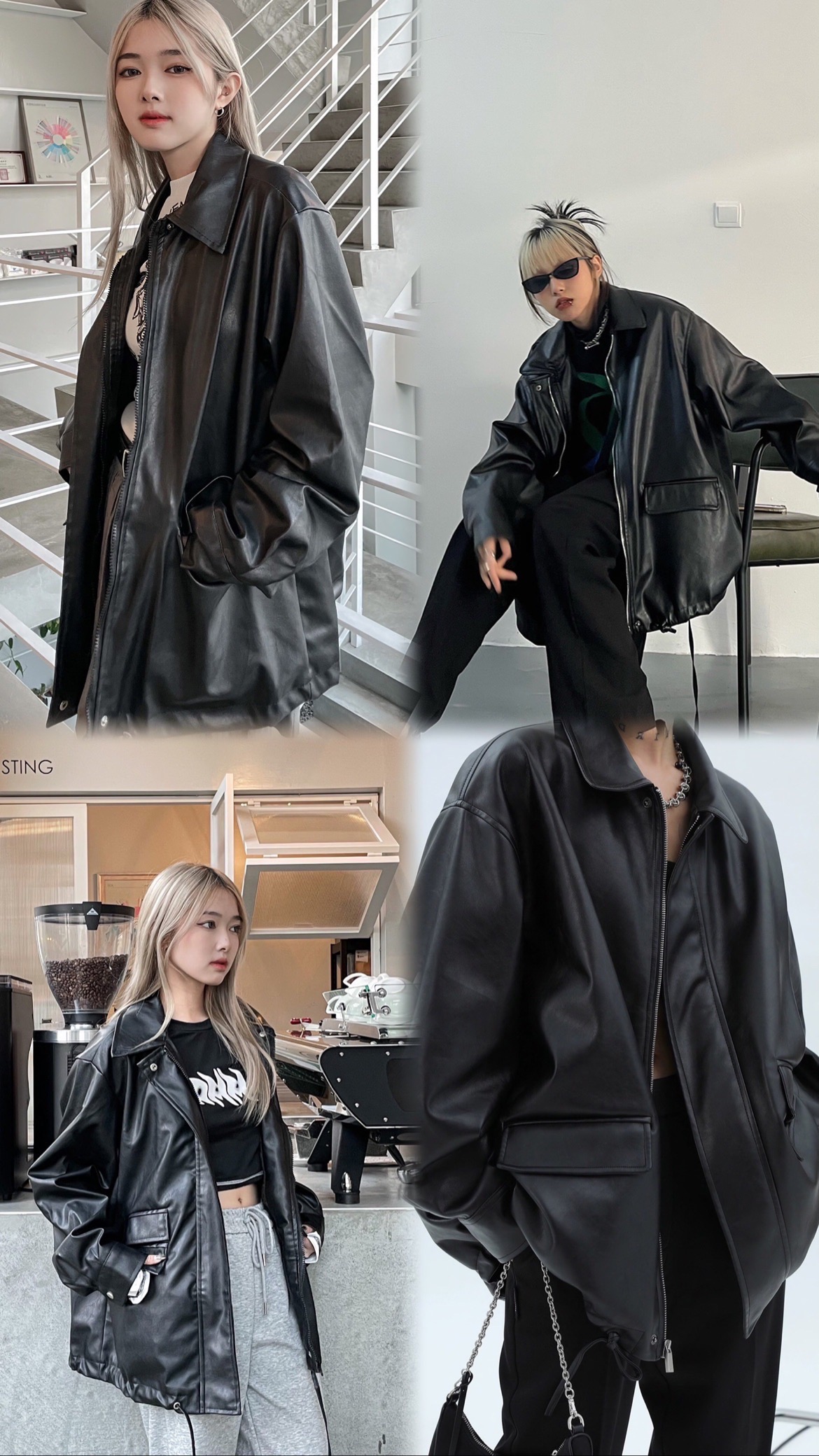#J2413復古皮衣外套 男女都可