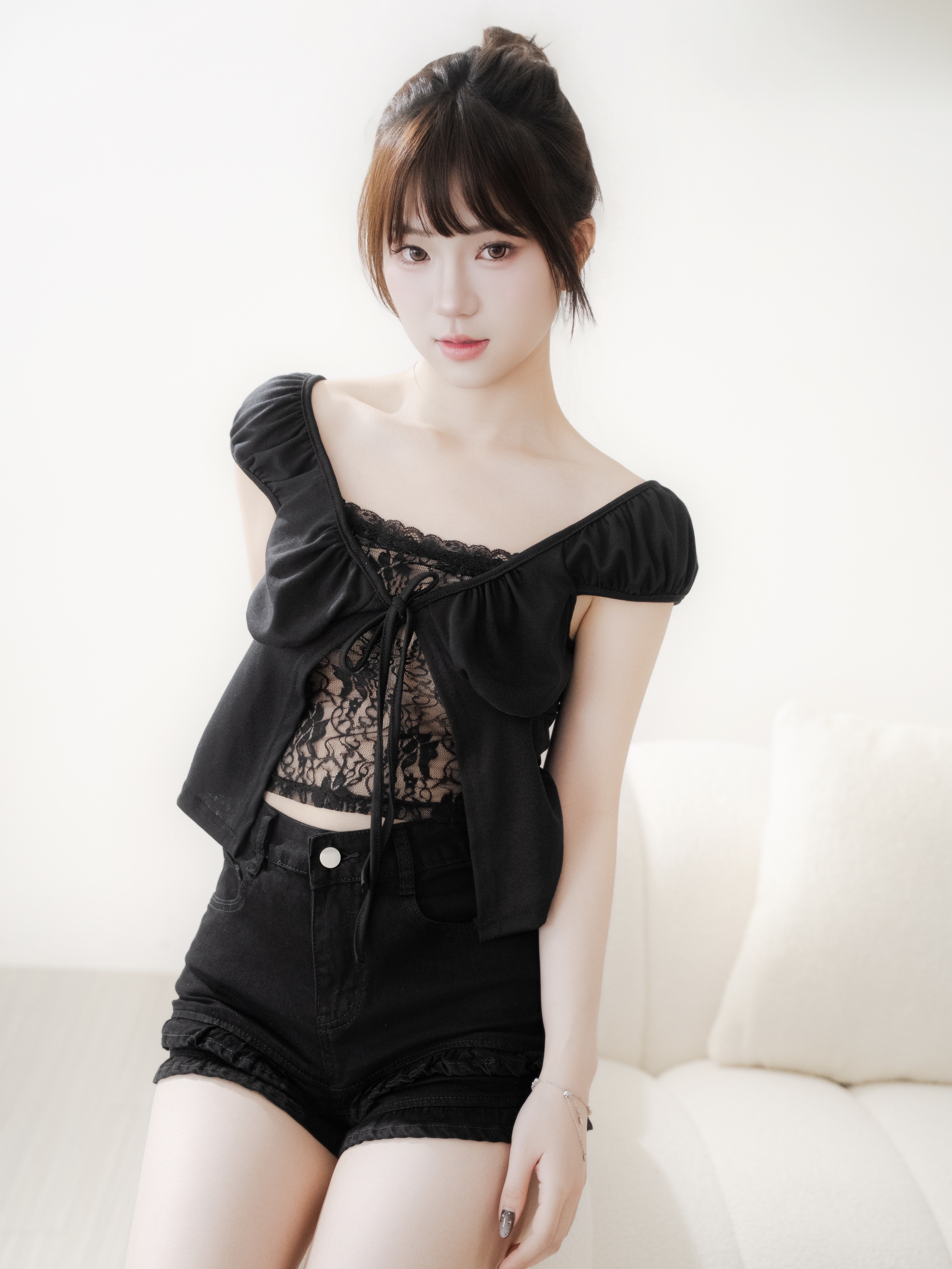 #B0602荷葉邊顯瘦短褲（3colors)