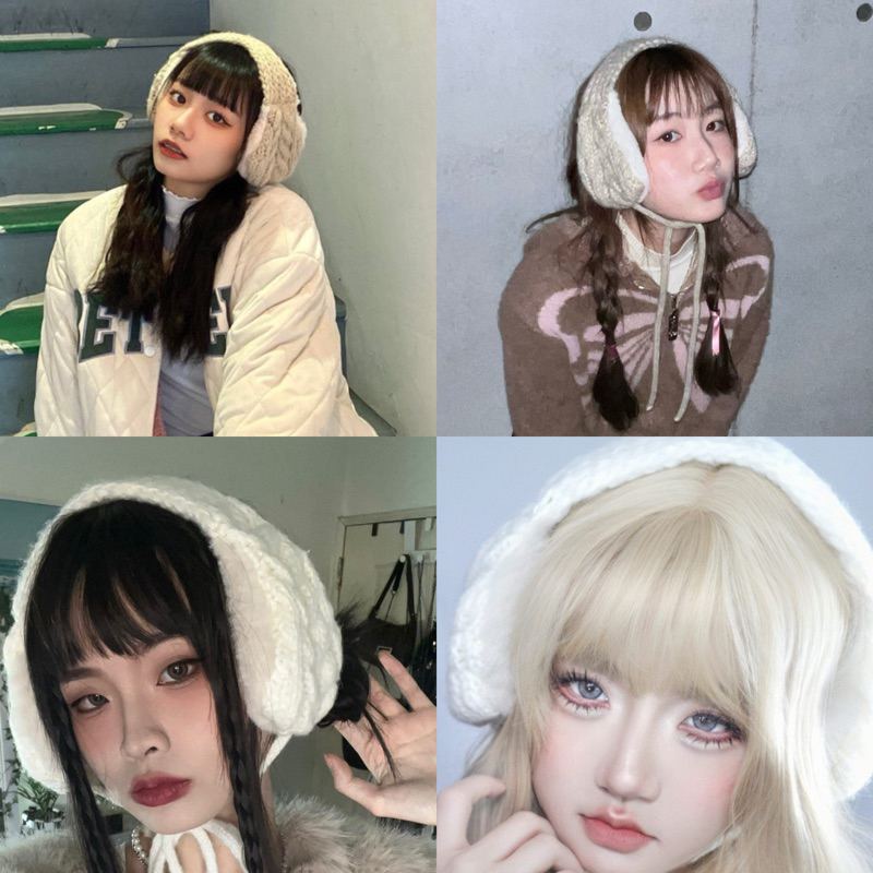 #Z2411現貨!正韓貨🐇Jun ੈ⋆͛🎧✩◌˖⋆ྀི𓈒⋄☁️冬天裝可愛韓國綁帶耳罩✧₊⁺