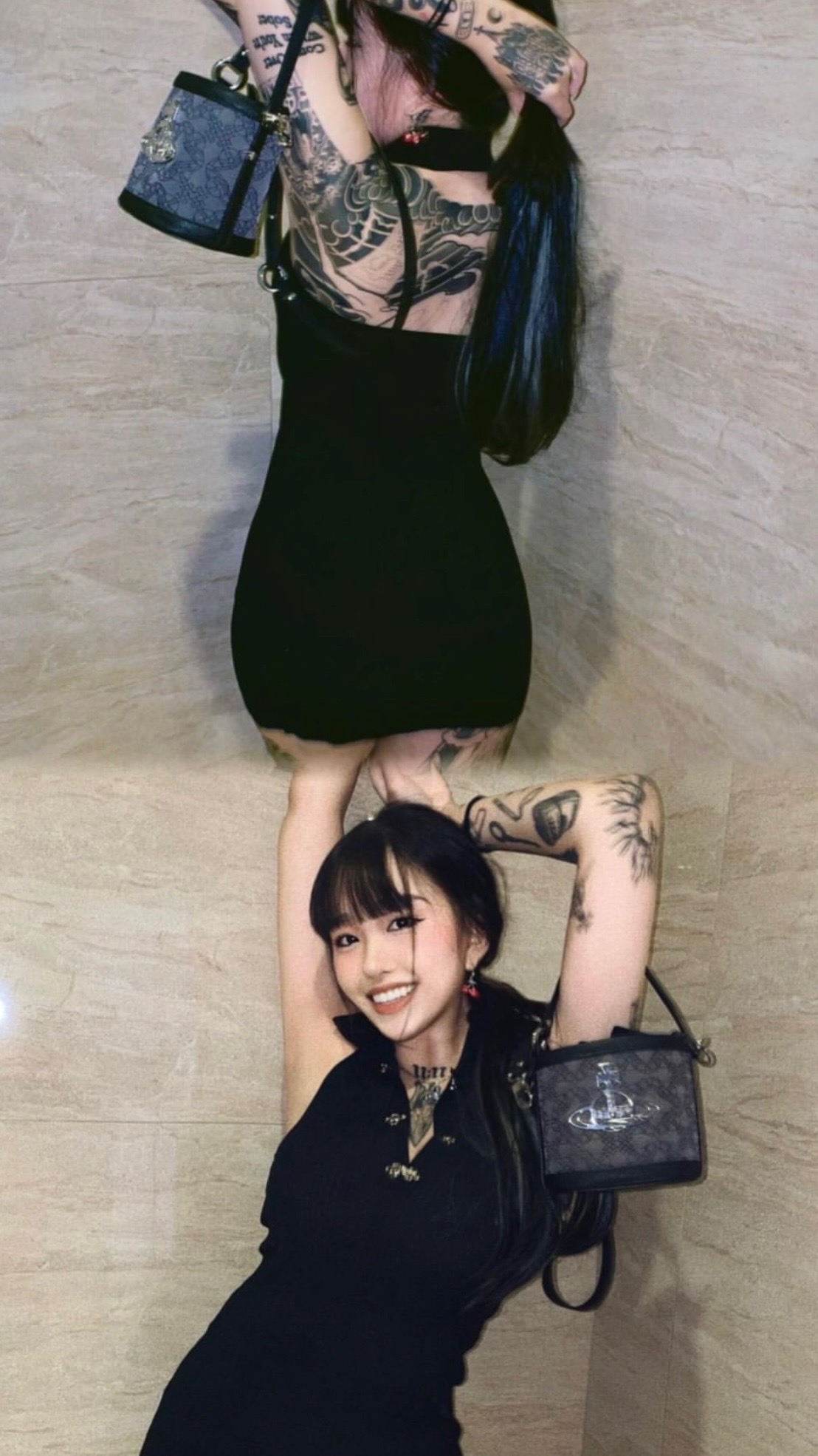 #TS2416新中式純欲風掛脖辣妹包臀裙