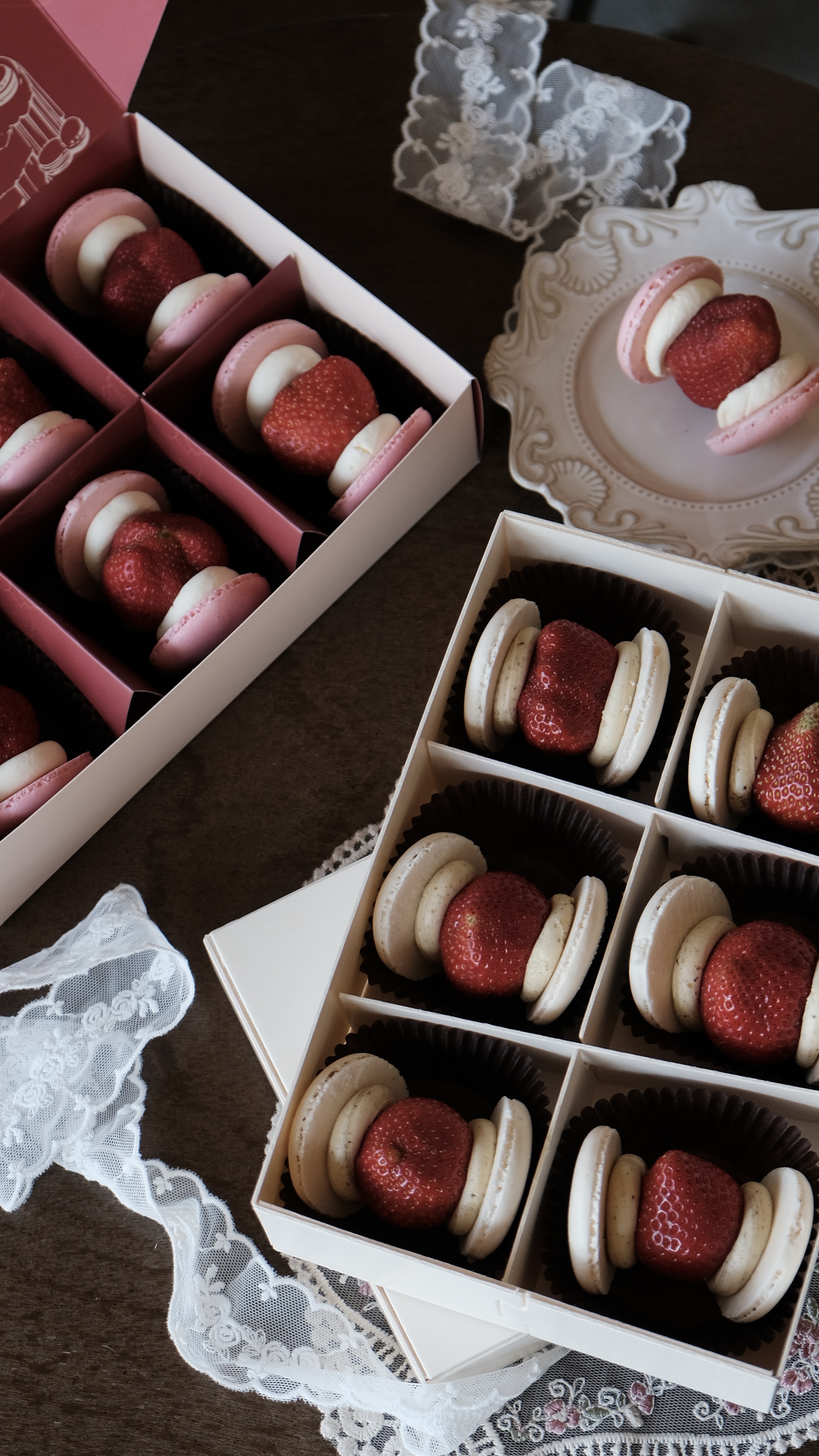 限量開團｜草莓優格奶油乳酪馬卡龍｜