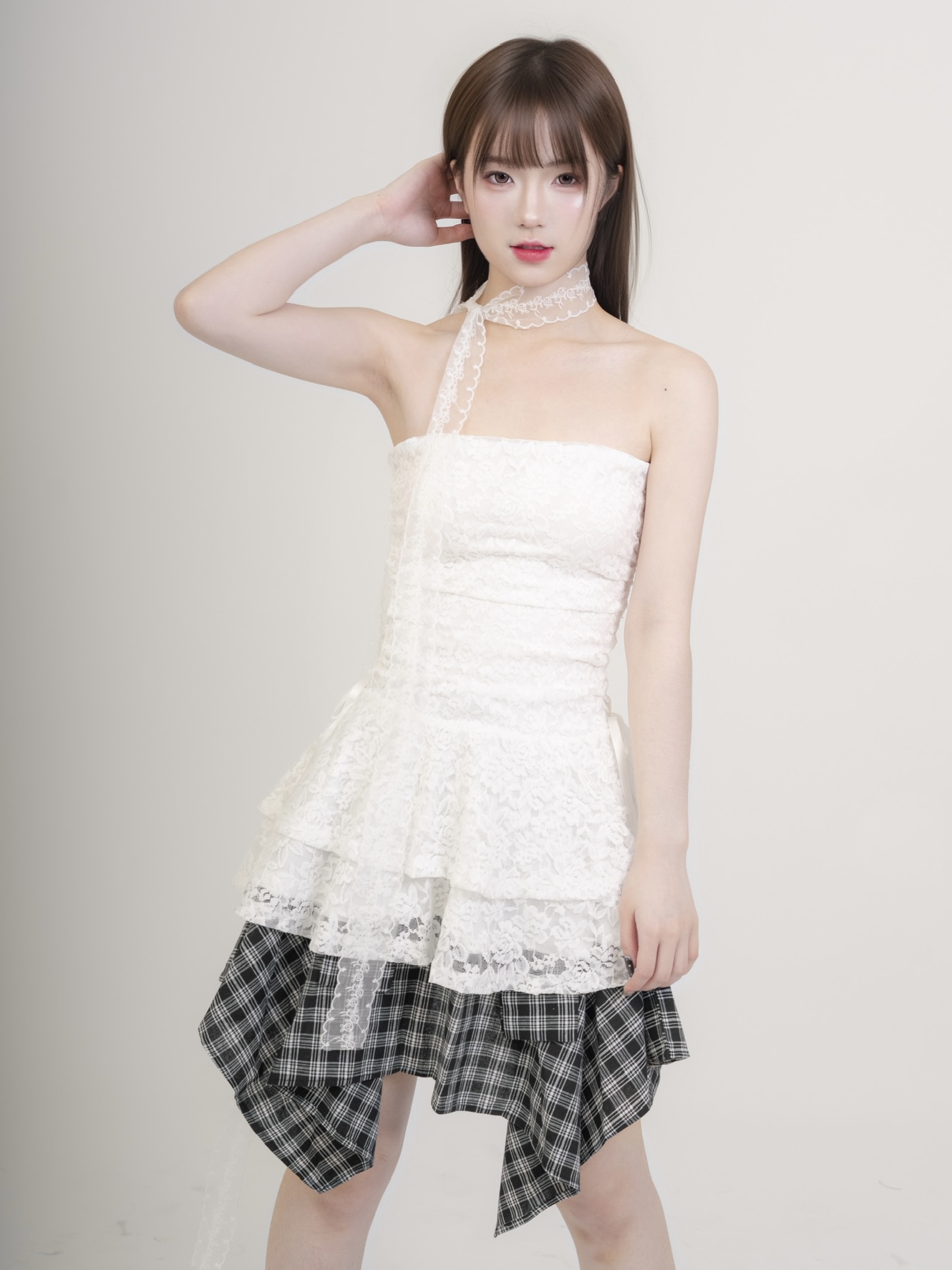 #TS0701蕾絲平口洋裝（2colors)