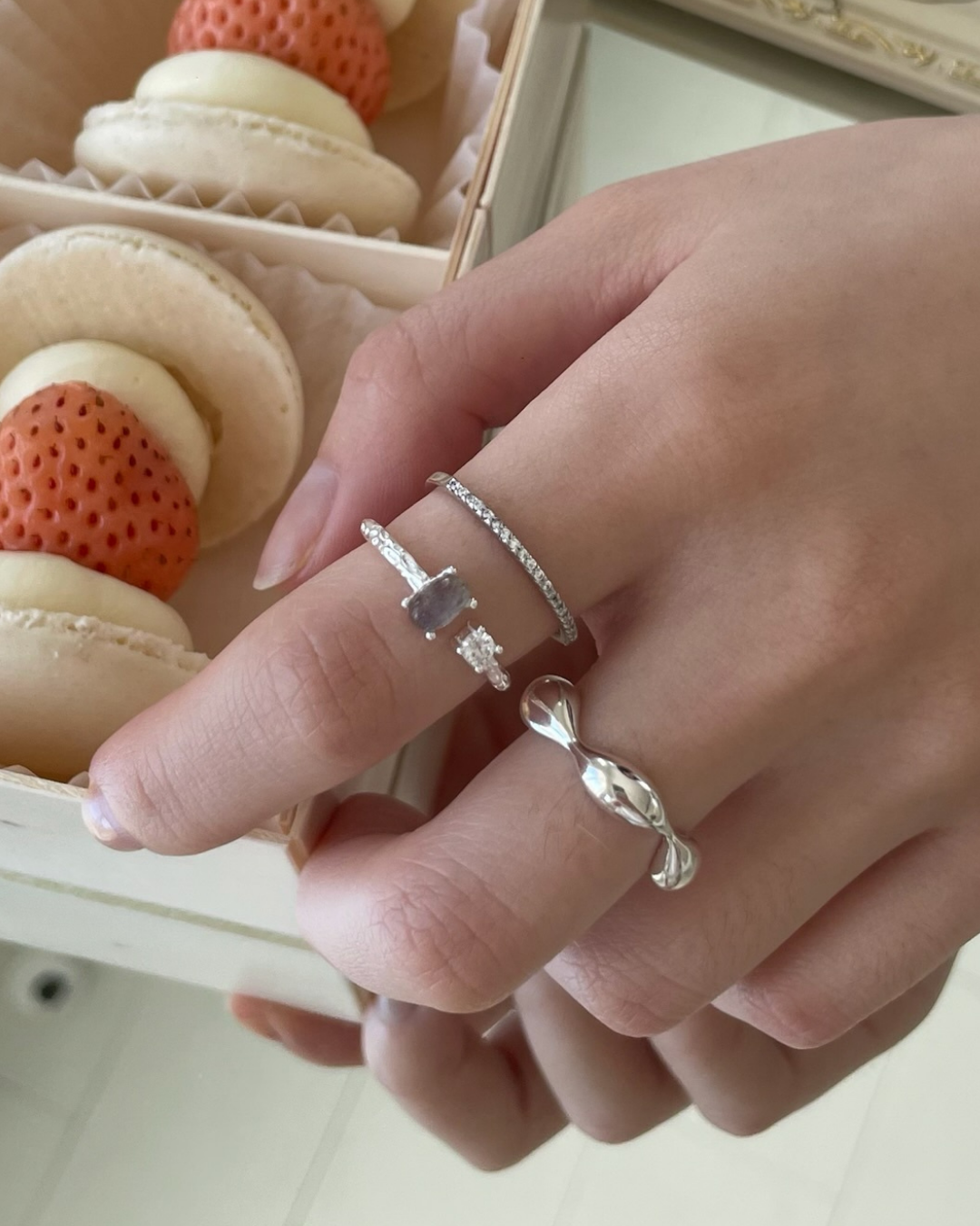  S925銀個性簡約活圍戒