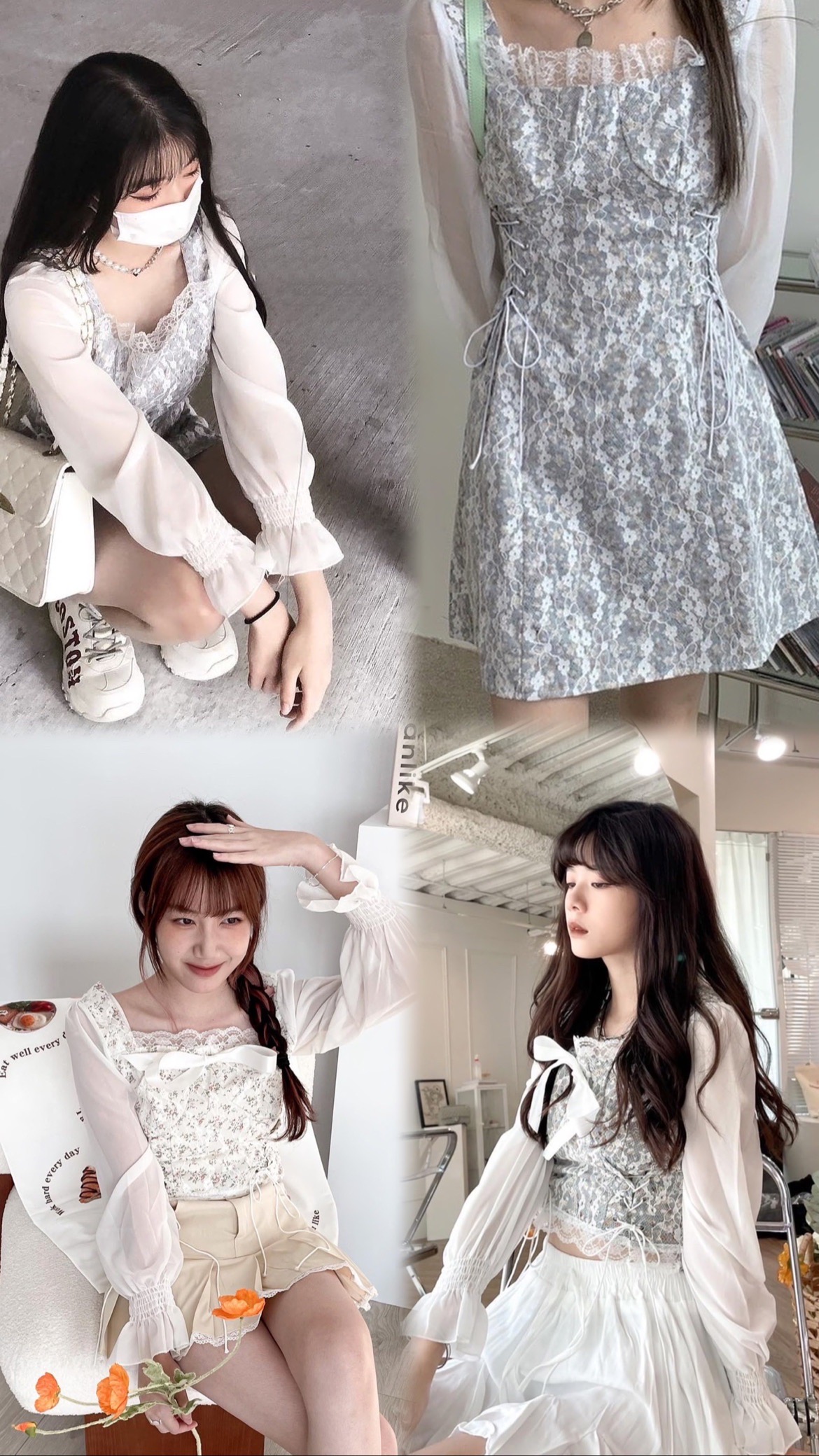 #TS2417法式碎花連衣裙/上衣
