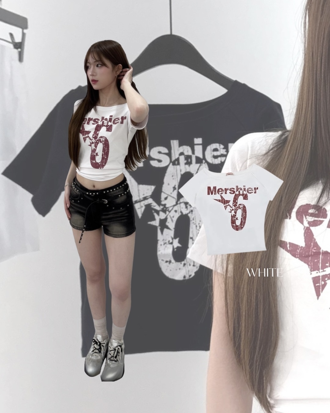 #T0909美式辣妹斜肩上衣