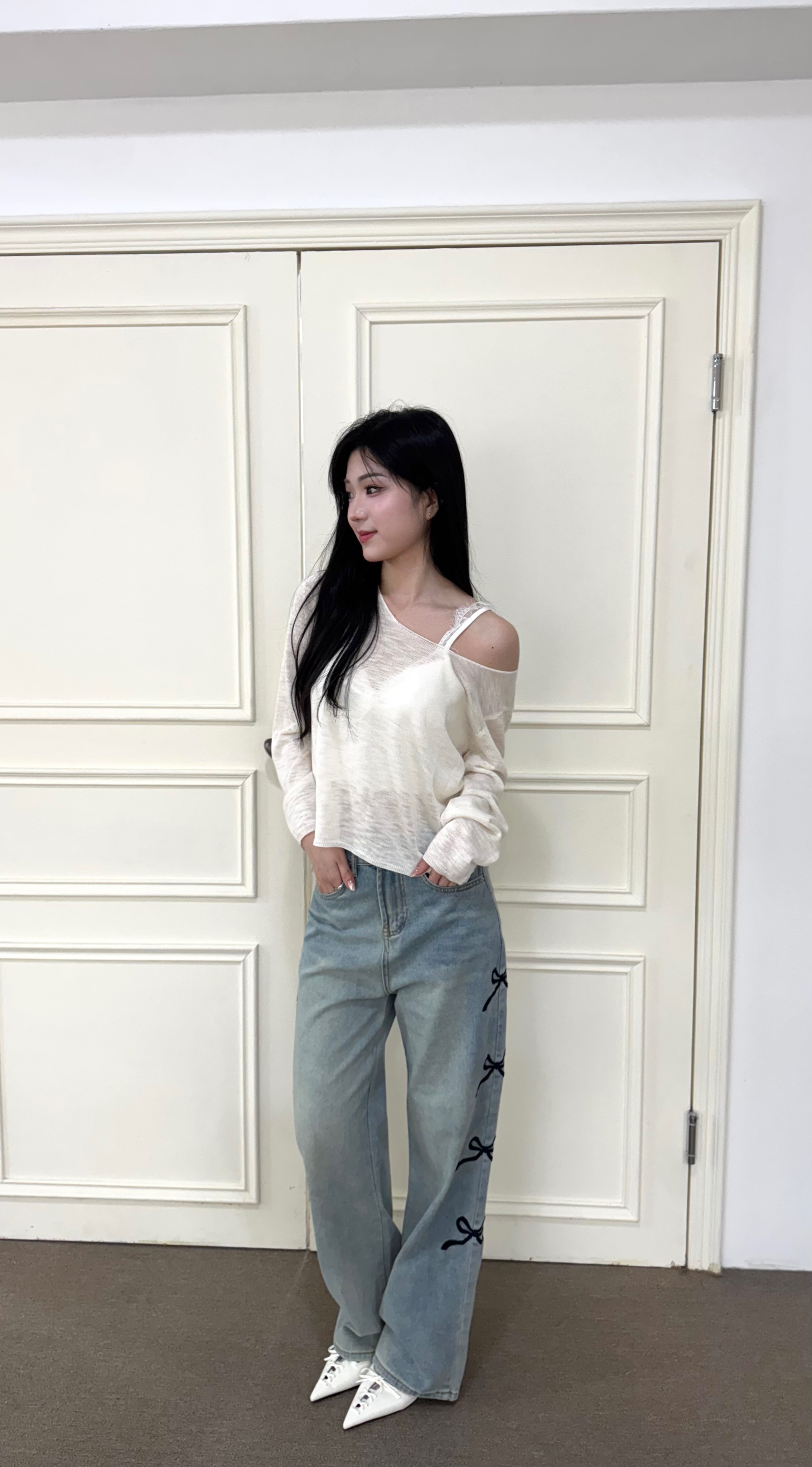 #T0403韓風圓領防曬針織上衣含屁簾