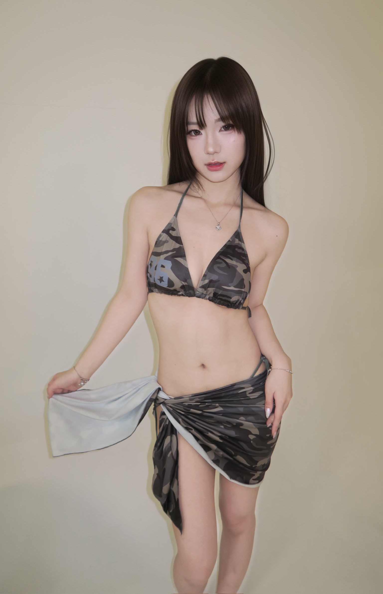 #TS0605 歐美迷彩套裝泳裝