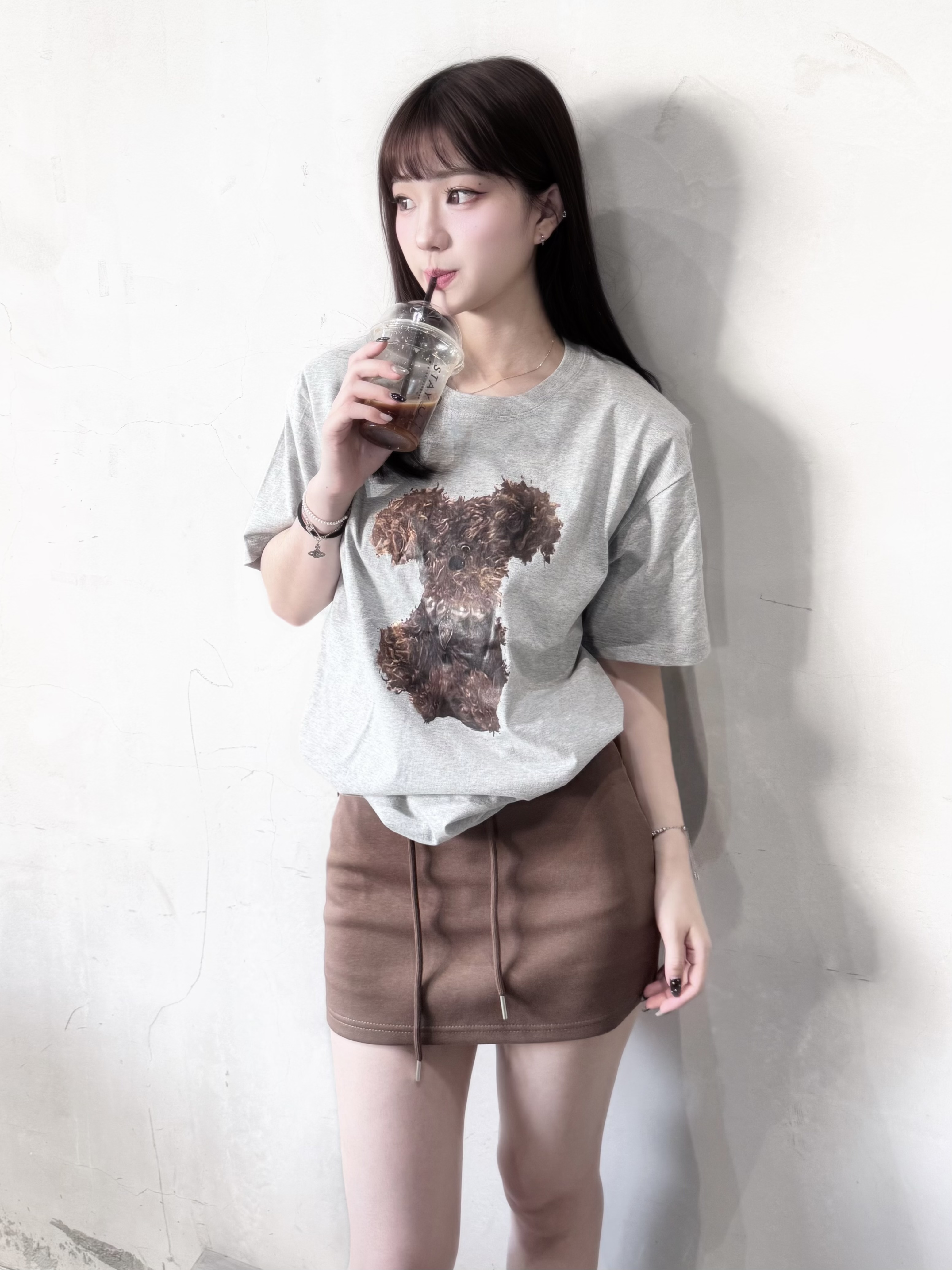 #S0604年度流行色棉裙-側邊有拉鏈口袋（2colors)