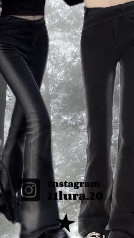 #B2414 高腰提臀修身漸變色辣妹腿精褲
