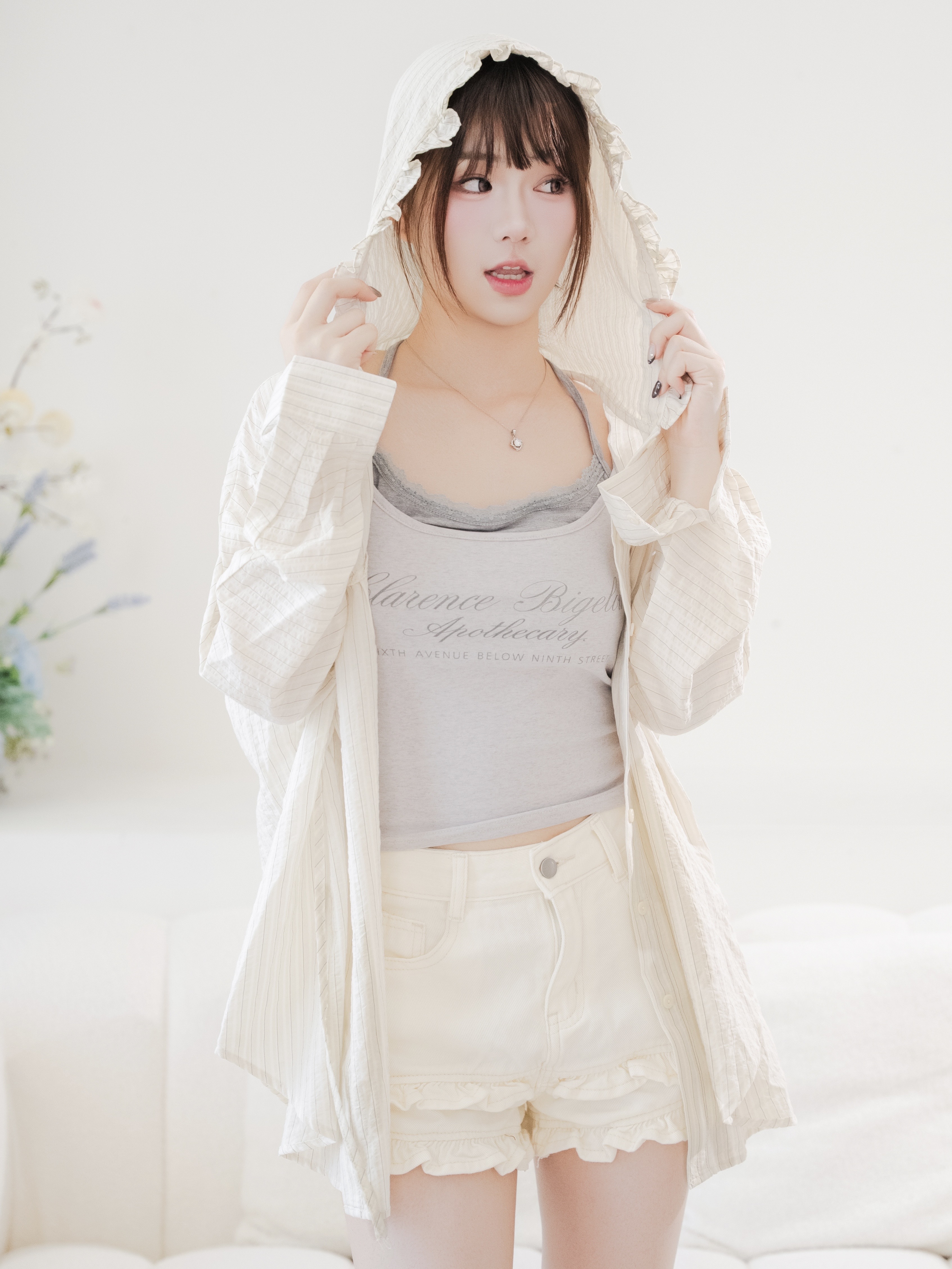 #T0605芭蕾風綁帶含胸墊吊帶上衣（3colors)