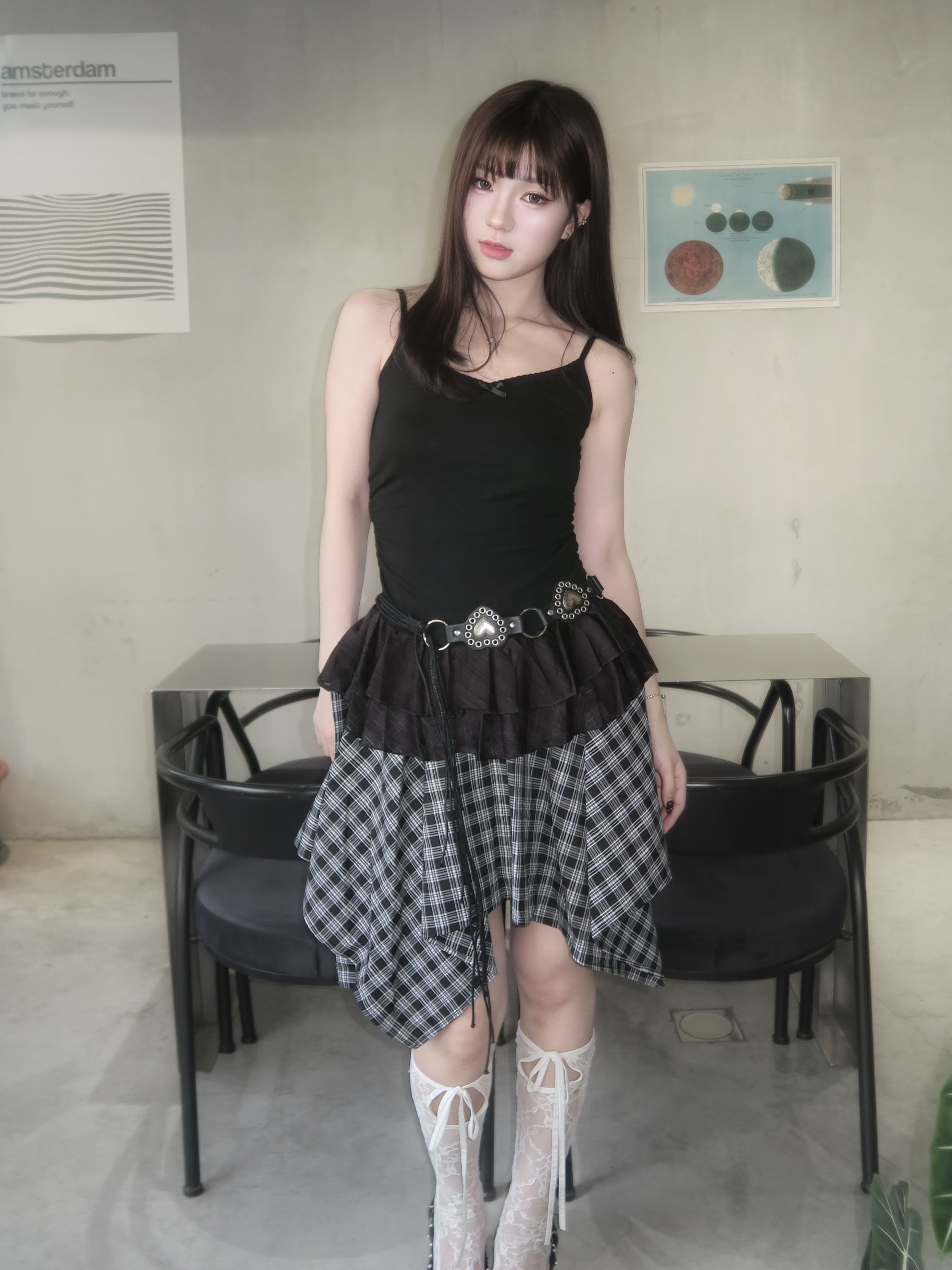 #T0615疊穿芭蕾風小吊帶上衣（3colors)