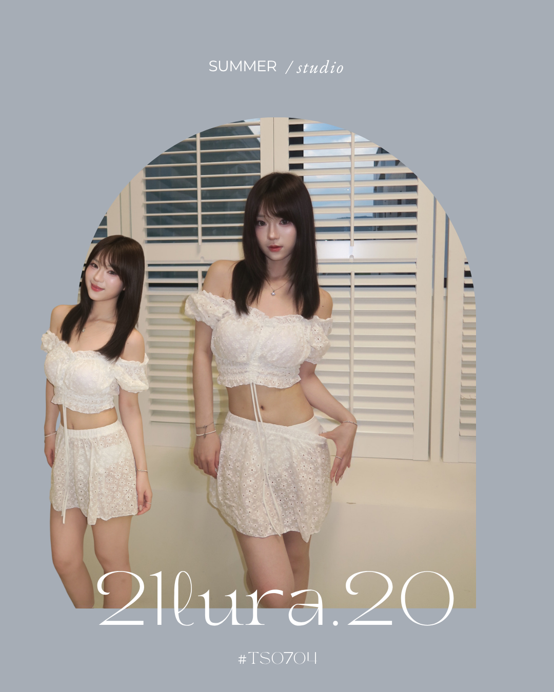#TS0704 碎花減齡泳裝套裝