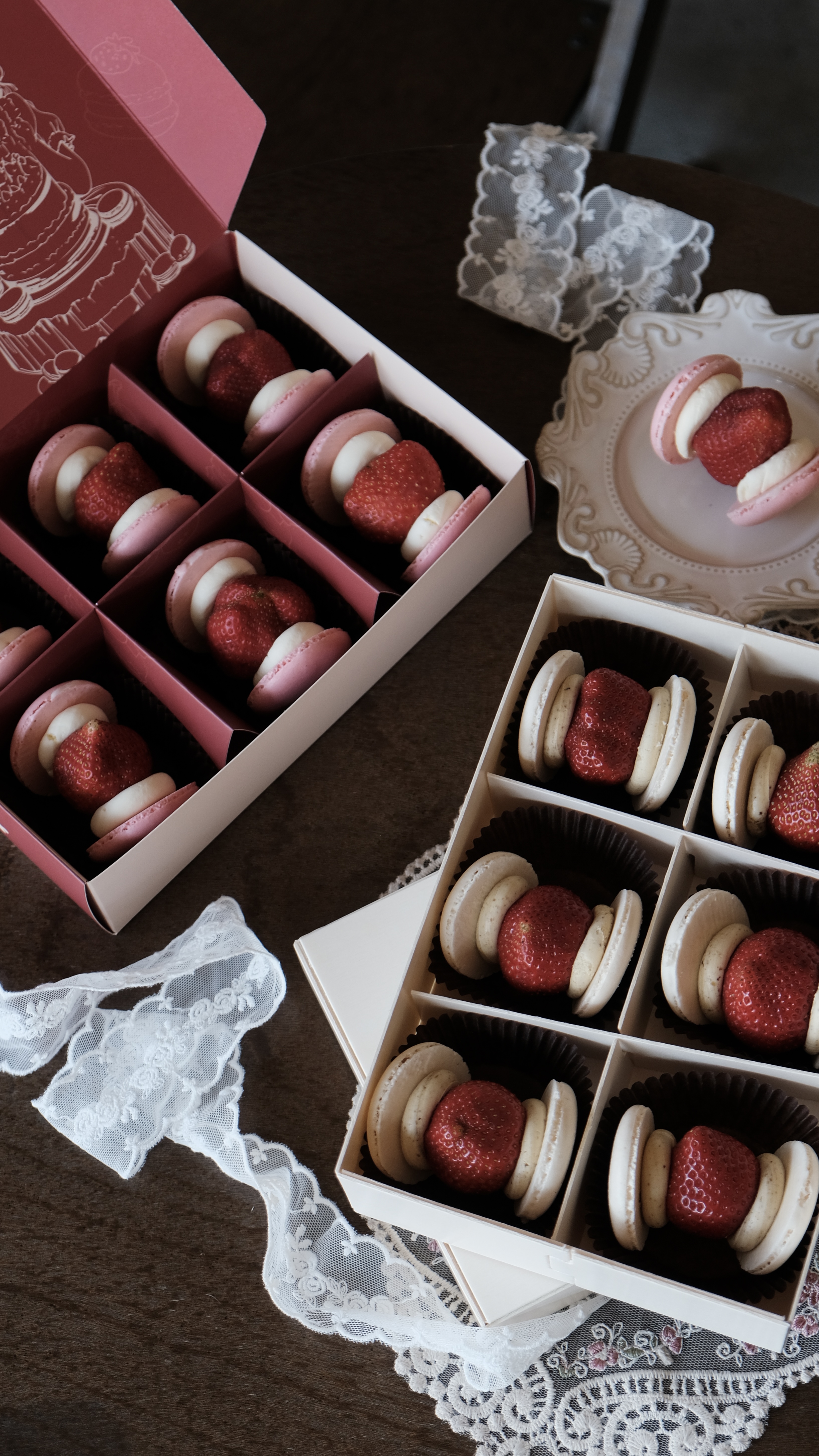 限量開團｜草莓優格奶油乳酪馬卡龍｜