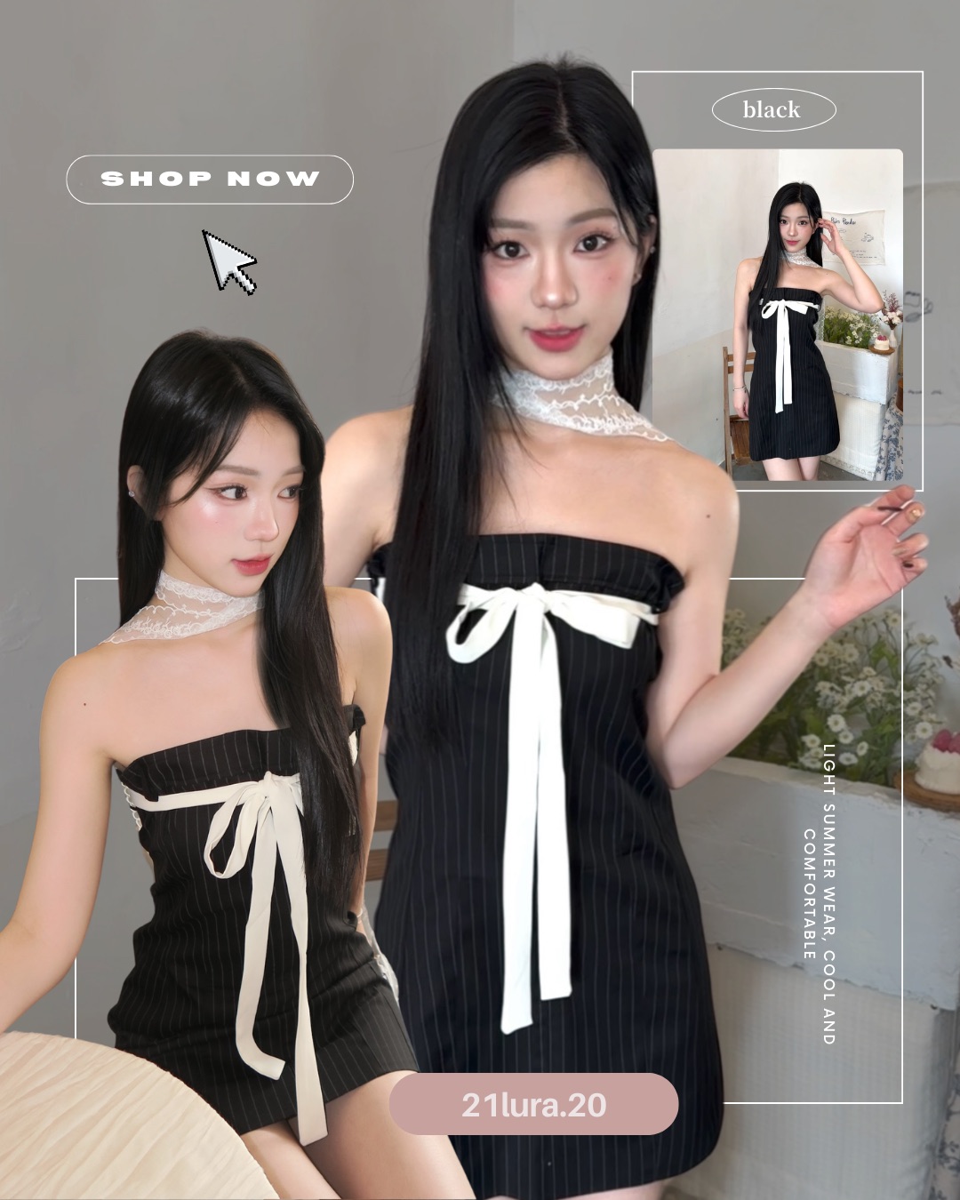 #TS0202 miumiu風學院蝴蝶結A字連身裙