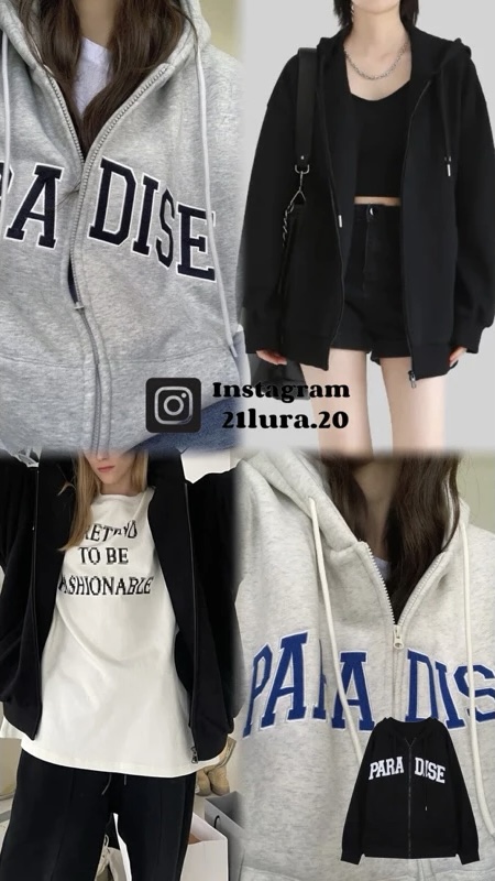 #J2407 美式慵懶風連帽加絨外套