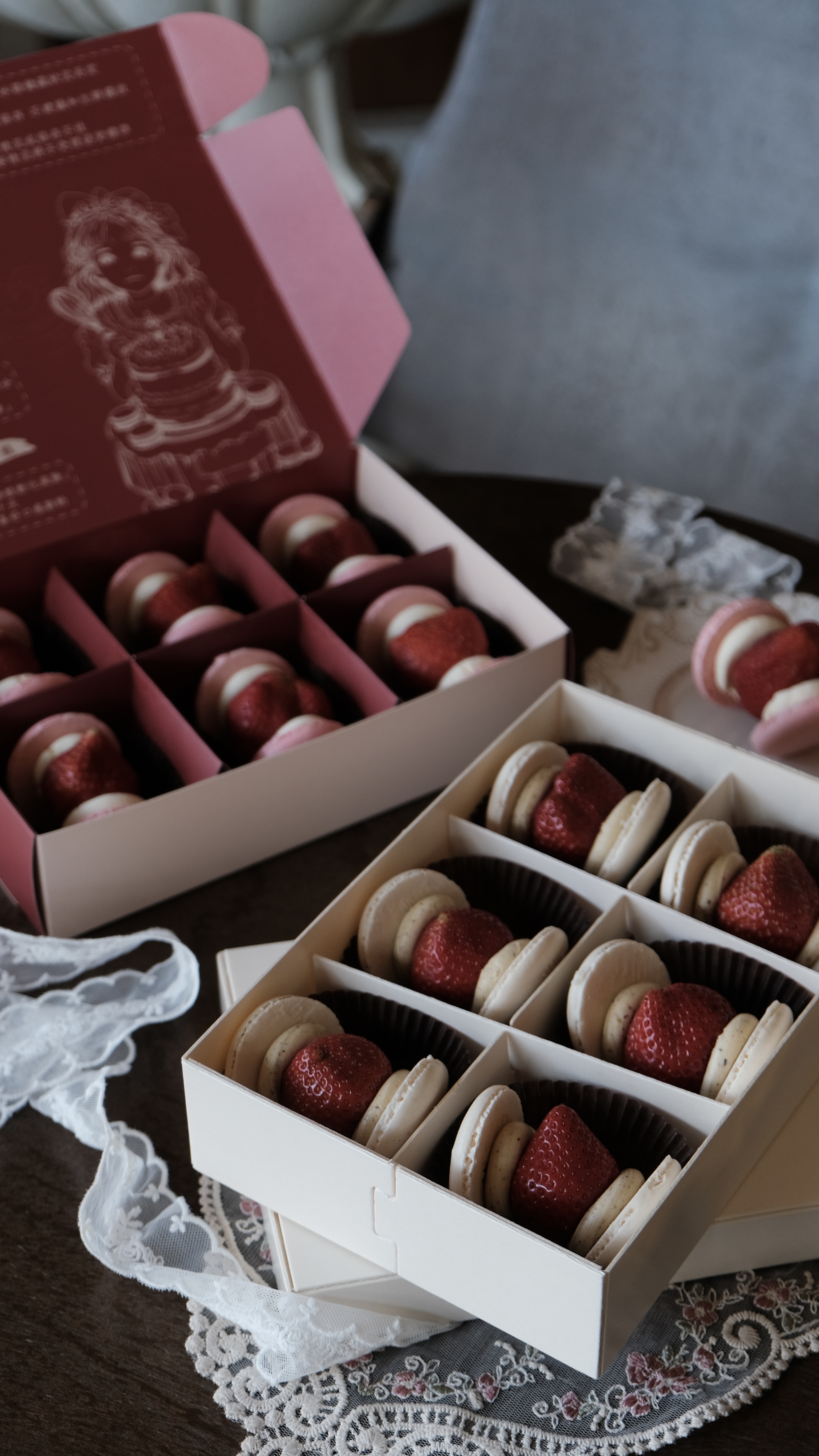 限量開團｜草莓優格奶油乳酪馬卡龍｜