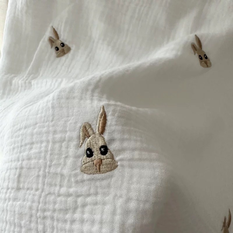 四季純棉紗布刺繡六層紗 浴巾/包巾/睡毯