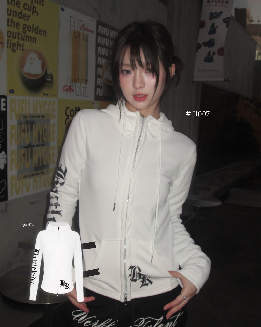 #J1007美式緊身連帽外套（2colors)