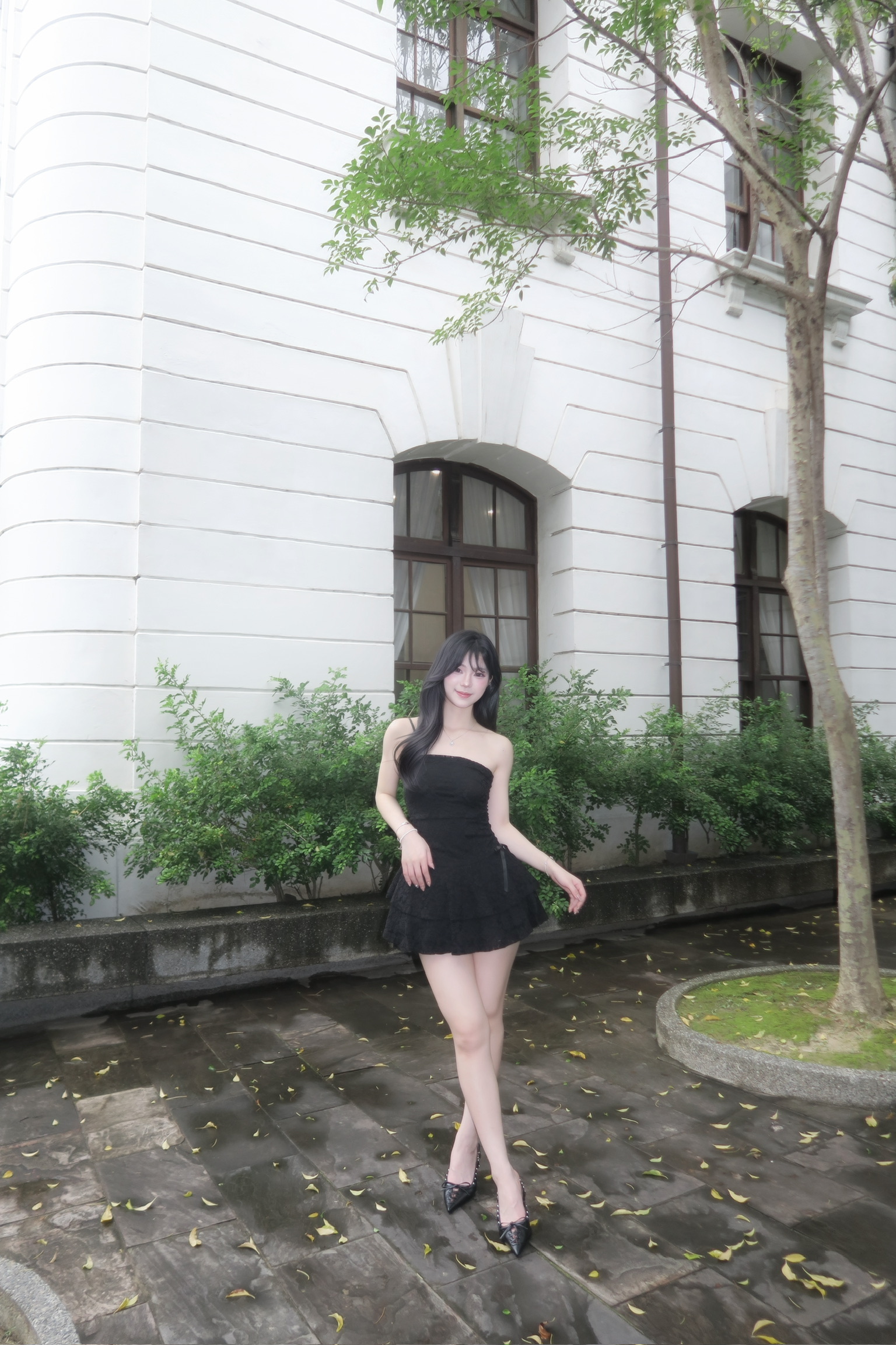 蕾絲平口洋裝（2colors)