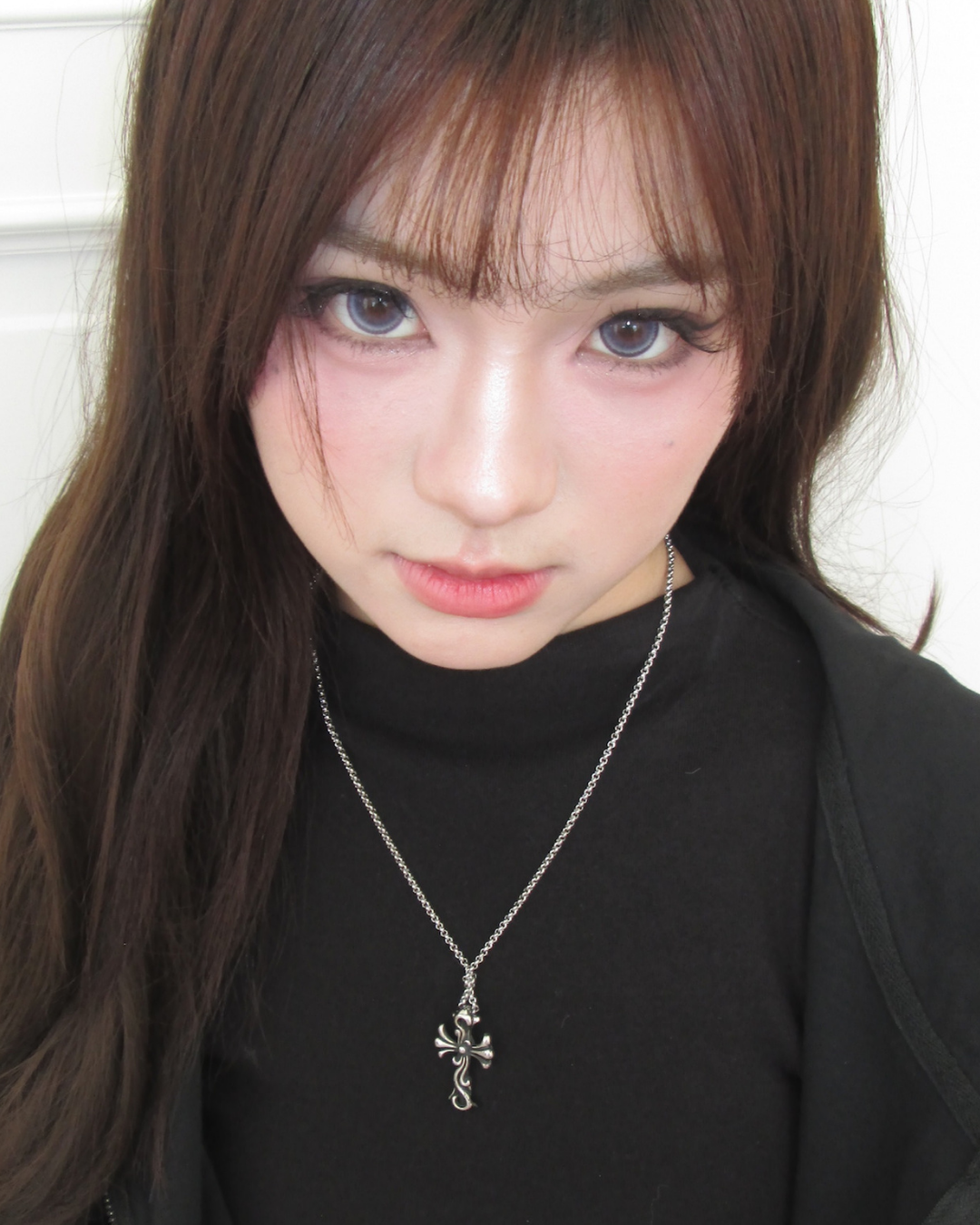 哥德風浮雕十字架鋼墜