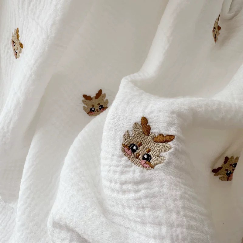 四季純棉紗布刺繡六層紗 浴巾/包巾/睡毯